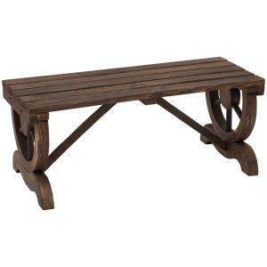 Banco de jardín 98x50x39.5 cm carbonizado