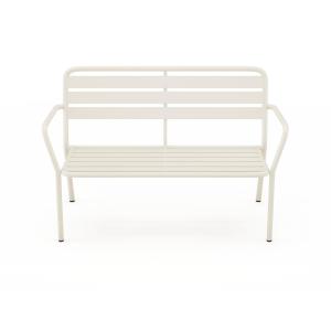 Banco de jardín acero beige