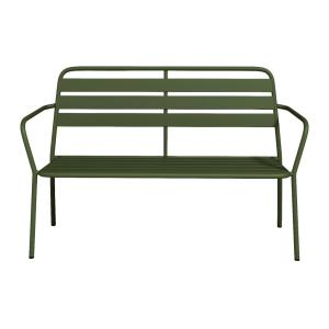 Banco de jardín acero caqui, verde