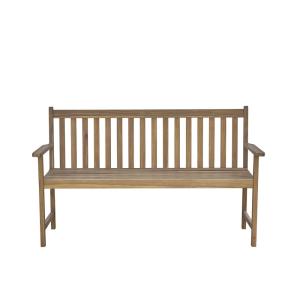 Banco de jardín de acacia maciza 150 cm