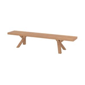 Banco de jardín de madera de teca para 4 personas