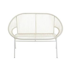 Banco de jardín resina blanco