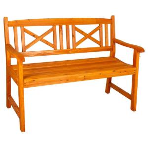 Banco de madera naranja 120x60x90