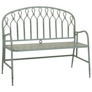 Banco de metal verde 118x56x98