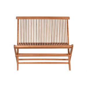 Banco teca plegable natural marron 100x45x90cm