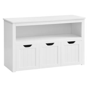 Banco zapatero de 30 x 102 x 60 cm de color blanco