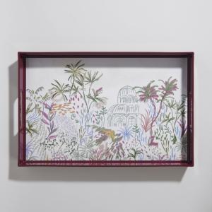 Bandeja con estampado vegetal multicolor