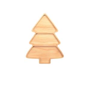 Bandeja de abeto de madera con 3 compartimentos