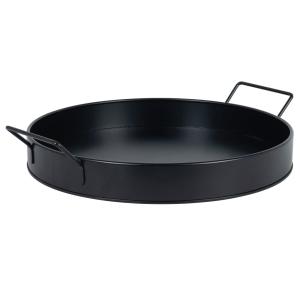 Bandeja de acero negro 35x35x4,5 cn