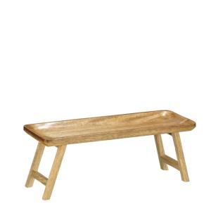 Bandeja de madera de mango marrón l40