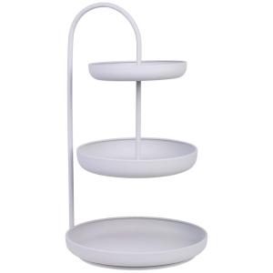 Bandeja de metal decorativa 31x30x53h cm