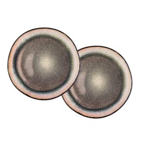 Bandeja de servicio iris ø32cm - 2 piezas - marrón salvaje