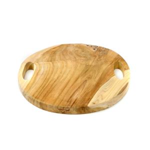 Bandeja de servir de madera de teca en marrón 35x35x4 cm