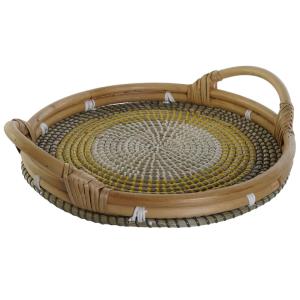 Bandeja decoración ratán seagrass 45x45x10 natural