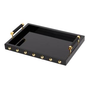 Bandeja negro de acero 45x33x9cm