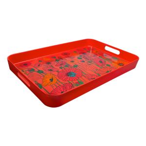 Bandeja para servir  rojo melamina  53 x 34 x 5 cm