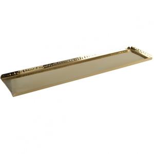 Bandeja rectangular martillada dorada 50x11.5x1.25cm