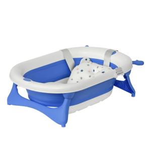 Bañera para bebé plegable 81.5x50.5x23.5 cm azul