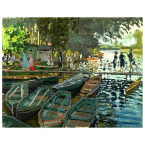 Bañistas en la  Grenouillère - Claude Monet - cm. 80x100