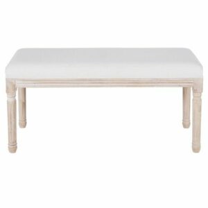 Banqueta blanca y beige moteado
