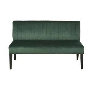 Banqueta profesional de 2 plazas de terciopelo verde oscuro