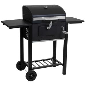 Barbacoa carro de metal 98x48x96h cm negro