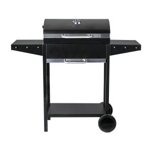 Barbacoa de carbón  cromo negro 119 x 50 x 101 cm