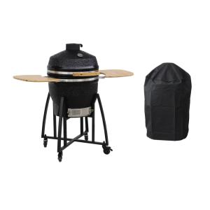 Barbacoa de carbón en cerámica, kamado ø57cm, con funda