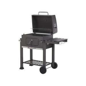 Barbacoa de carbón metal negro