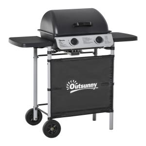 Barbacoa de gas 104x49x99 cm negro
