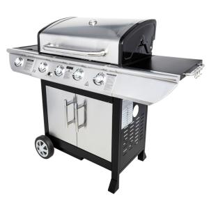 Barbacoa de gas con 4 quemadores 14kW   placa de cocción