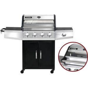 Barbacoa de gas  negro 143 x 57 x 114 cm