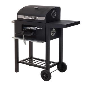 Barbacoa de metal negro 48x36x96cm
