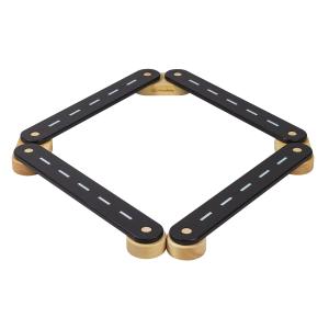 Barra de equilibrio con tabla de equilibrio madera negro, 4…