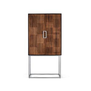 Barra de madera de mango y metal de elegancia moderna