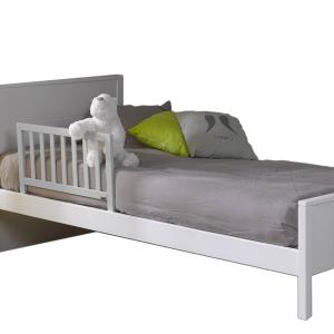 Barrera de cama madera maciza  gris claro