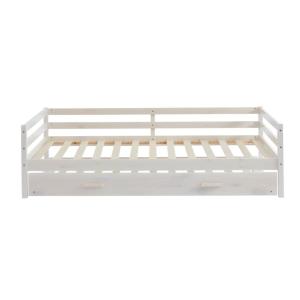 Base de cama pino blanco 90 x 190 cm