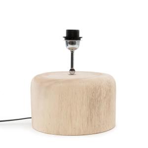 Base de lámpara de mesa de madera de teca natural