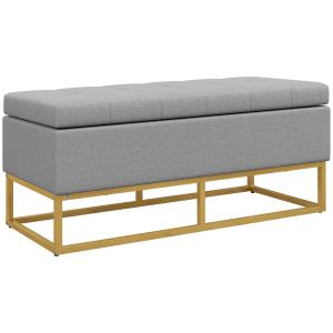 Baúl de almacenaje 110x44x48 cm gris