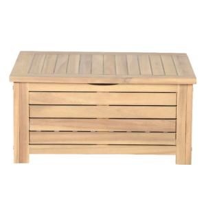 Baúl de jardín de madera de acacia 60x45x29 cm