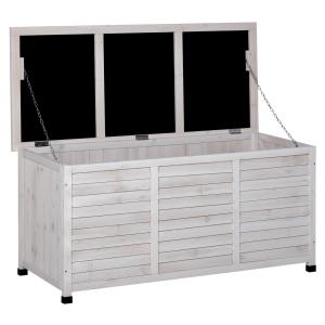 Baúl de madera 127x56x60 cm blanco