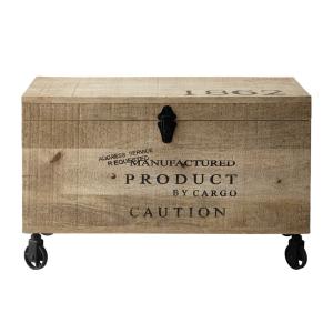 Baúl de madera con ruedas An. 70 cm MILTON