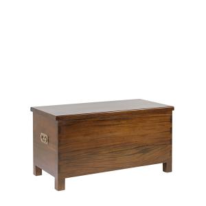 Baúl de madera marrón anch. 90 cm