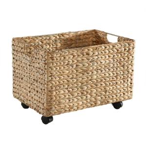 Baúl para juguetes con ruedas en jacinto de agua - L50 cm