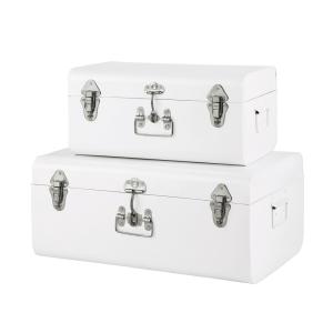 Baúles de metal blancos (x2)