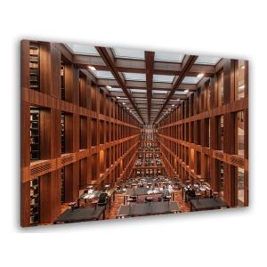 Biblioteca de mesa en berlín. Impresión sobre lienzo 45x30c…