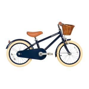 Bici clásica azul marino acero con pedales niños 4-7 años
