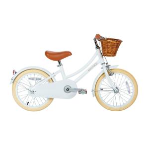 Bici clásica blanco acero con pedales niños 4-7 años