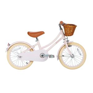 Bici clásica rosa claro acero con pedales niños 4-7 años