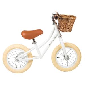 Bici sin pedales  blanco acero niños 3-5 años